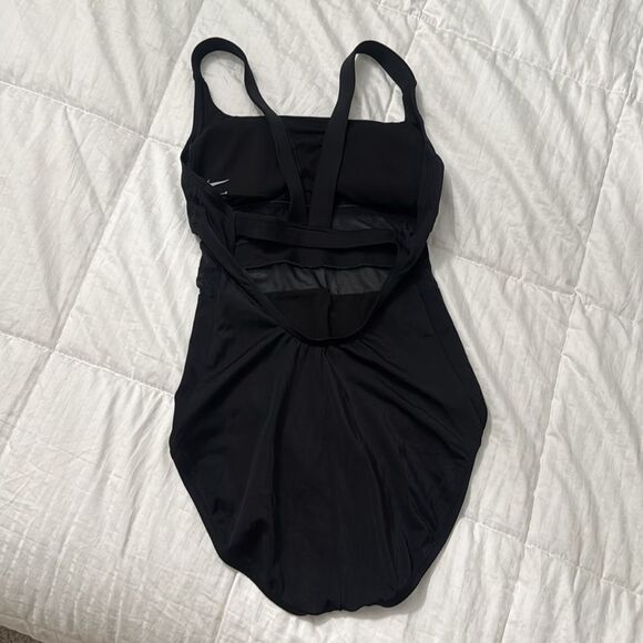 Nike Black Mesh One-Piece Swimsuit - Picture 14 of 15